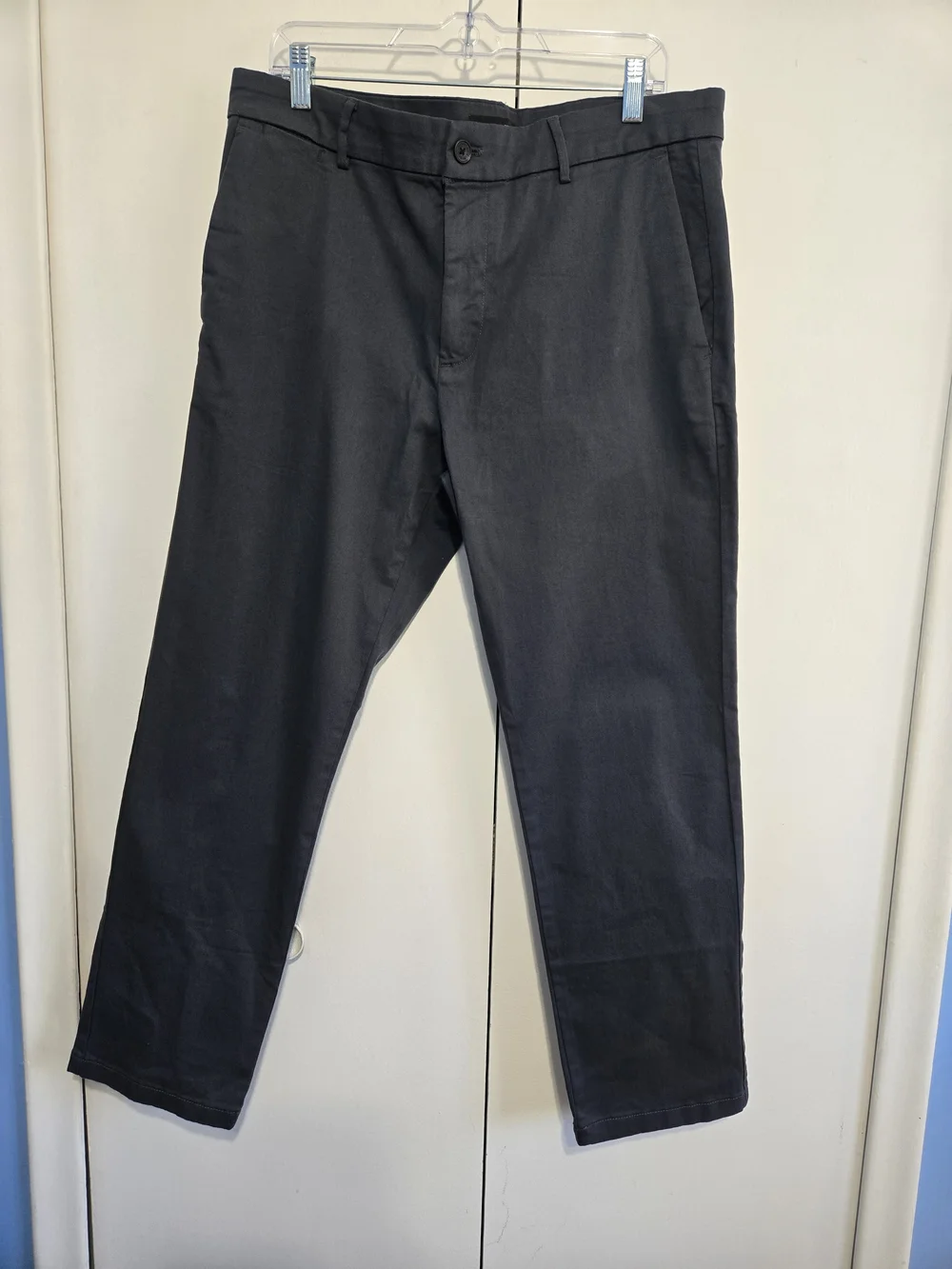 Banana Republic 36x30 Navy Stretch Chino Pants Straight‎ Fit Casual